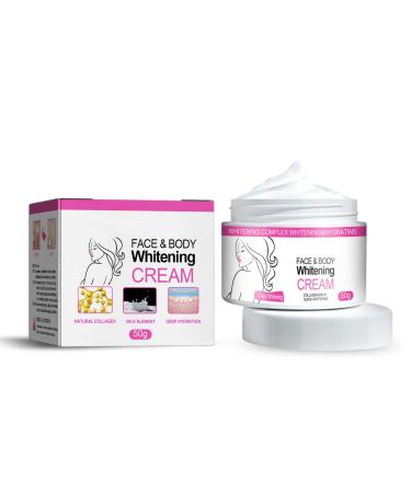 Face And Body Whitening Cream Body Moisturiser For Whitening Lightening Brightening Dark Skin Whitening Cream Bleaches & Brightens The Underarm Body Removes Melanin (Whitening Cream 01)