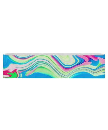Colorful Abstract Watercolor Yoga Workout Bands Comfort Legs Booty Resistance Straps Physical Therapy Aids