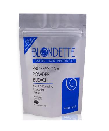 Powder Bleach, Blondette Salon Professional Powder Bleach blue dust-free 16 oz