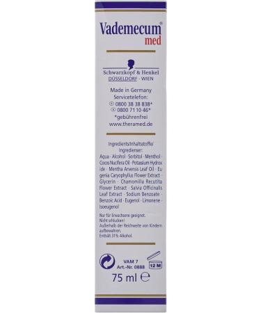 VADEMECUM MED Mundwasser Konzentrat 0888 Healthier Mouth Fresh Breath | International Shipping Available - Buy Online on GoSupps.com