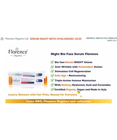 Bio Face Serum Night Repair with Vitamin C Serum & Hyaluronic Acid 30 ml. Florence Organics - Buy Online on GoSupps.com