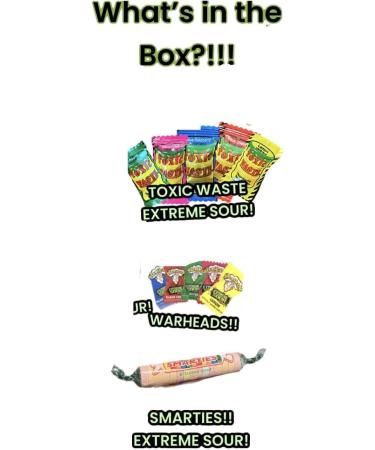 Sour Candy Variety Pack Hard Candy Brand Faves - Warheads Toxic Waste and Extreme Sour Smarties - Includes Bonus Fote Brand Fridge Magenet - Buy Online on GoSupps.com