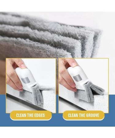 Gisoanudt Yellow-Window Cleaning Brush Windowsill Groove Deadend Cabinet Crevice Brush with Replace Head Household Cleaning Tools Durable Easy Install Easy to Use - Buy Online on GoSupps.com