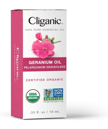 Cliganic 100% Pure Geranium Essential Oil - 10 ml | Aromatherapy & Skincare - Buy Online on GoSupps.com