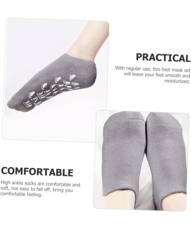 minkissy 1 Pair Moisturizing Socks Spa Gel Socks Gel Socks for Dry Cracked Feet Women Household Foot Care Products Hydrating Socks Exfoliating Polyester Foot Mask Miss - Buy Online on GoSupps.com