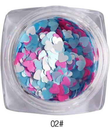  KKDIY 1 Box of Heart Glitter Holographic Glitter Diamond 21 Colours Shiny Eye Skin Highlighter Face Body Glitter Festival Makeu Grey - Buy Online on GoSupps.com