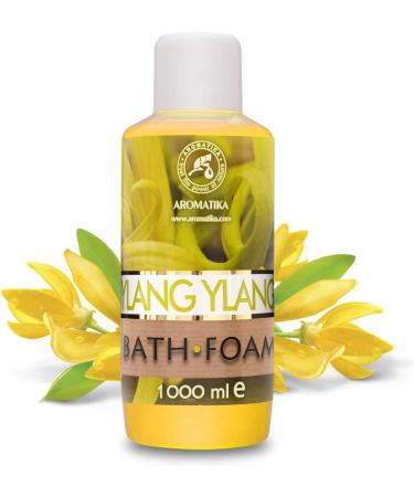 Bubble Bath Foam with Ylang Ylang Essential Oil 1000ml - Body Care for Good Sleep and Relaxation - Aromatherapy Spa Experience - Buy Online on GoSupps.com