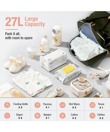 Tonyee Wrap Backpack - Stylish Diaper Bag with Removable Bottle Travel Essentials & Diaper Pad for Moms & Dads | International Shipping Available - Buy Online on GoSupps.com