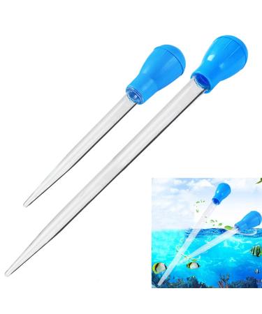 Coral Feeder SPS HPS Feeder, Long Acrylic Marine Fish and Reef Coral Aquarium Syringe Liquid Fertilizer Feeder Accurate Dispensing Spot for Coral/Anemones/ Eels/Lionfish and Other Organisms (2 Pack)