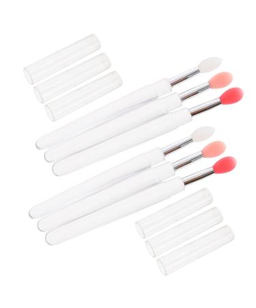 MAGICLULU 6pcs Lip Brush Women Glossy Lip Balm Makeup Brush Applicator Silicone Eyeliner Tool Silicone Lipstick Brush Eyeshadow Applicator Face As Travel