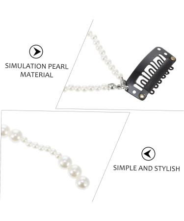 minkissy Pearl Chain Hair Clip Hair Pearls Bridal Hair Pieces Head Piece for Wedding Bride Hair Jewelry Hair Extension Chains Hair Ties for Girls Hair Extension Tassel Hair Extension Clip - Buy Online on GoSupps.com