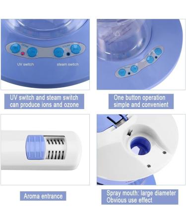 Facial Sauna Facial Steamer vapeur de cheveux Humidificateur ionique portatif de machine vapeur pour le visage Machine vapeur pour ozone jet rotatif 360 pour le nettoyage en profondeur (EU) - Buy Online on GoSupps.com