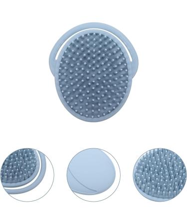 Portable Silicone Scalp Massager - Blue | SECFOU Dispenser for Shower, Bath, Hair, Body | Handheld Massaging Brush for Home Use - Buy Online on GoSupps.com