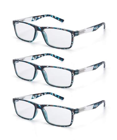 Lanlang blue light filter glasses 3-way pack reading glasses for men anti-blue light computer glasses anti-eye load including 0-3.5 diopters L-L008-C1 +0.0