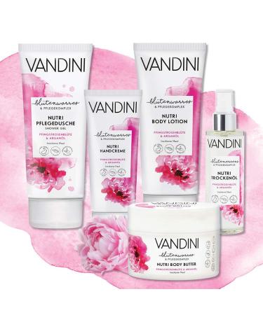 Vandini Nutri Dry Oil Spray with Peony & Argan Oil | Vegan Body Oil for Dry Skin | 2x100ml - Paraben & Silicone Free - Buy Online on GoSupps.com