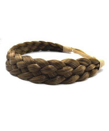 Toecwegr Braided Hair Band - 5 Strands Classic Chunky Elastic Headband for Women in Highlight Brown | Beauty Accessories for Effortless Style - Buy Online on GoSupps.com