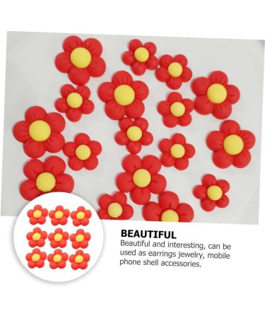 40pcs Diy Accessories Bobby Pins Decorative Hair Pins Decorative Diy Phone Case Decor Resin Phone Case Accessories Resin Crafts Ornament Wedding Jewelry Resin Cabochons Flatback 2.7x2.7x0.7cm Red - Buy Online on GoSupps.com