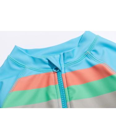 BONVERANO Baby Boys Swimsuit | UPF 50+ Sun Protection | Full-Length Zipper One Piece Swimwear | 12-18 Months | Stripe 3 - Buy Online on GoSupps.com