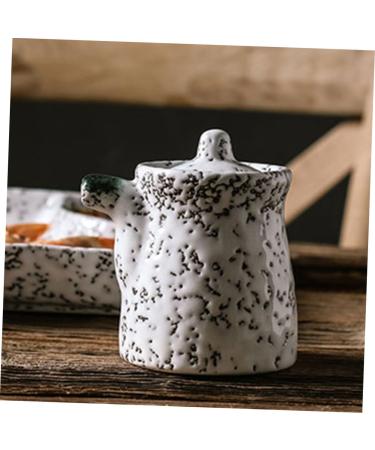 Milisten Seasoning Pot Earthenware Pot Ceramic Soy Sauce Pourer Seasoning Bottle Container with Lid Liquid Dispenser Syrup Container Lidded Sauce Bottle Ceramics Vintage Condiment Jar - Buy Online on GoSupps.com
