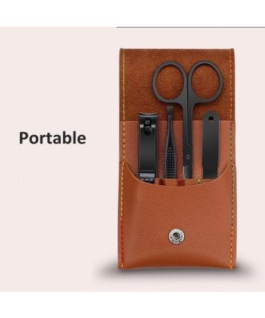 Portable Nail Clipper Set Nail Enhancement Set Stainless Steel Nail Clipper Tool Travel (Color : Brown) - Buy Online on GoSupps.com