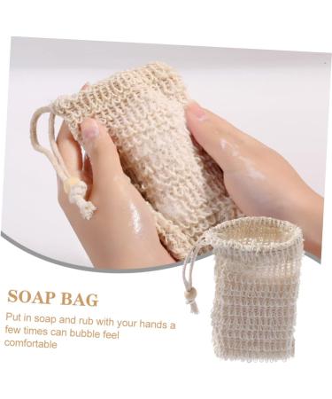 Baluue 30 Pcs Soap Bag Soap Savers Exfoliating Soap Saver Household Soap Pouch Bar Soap Cotton Linen Beige - Buy Online on GoSupps.com