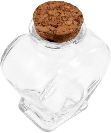 Zerodeko 4pcs Glass Heart Shaped Bottle Terrarium Wedding Decorations Decorative Wishing Bottle Glass Container with Lid Glass Jars Wishing Jar Origami Craft Bottle Glass Bottle Cork As Shownx4pcs 8.50X6.00X4.00CMx4pcs - Buy Online on GoSupps.com