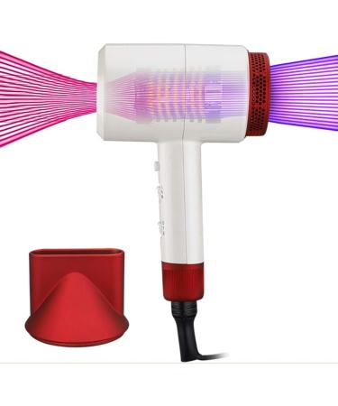 Ionic Hairdryer Professional Hair Dryer 1800W Powerful Constant Temperature Hair Dryer with 3 nozzles with 2 Speed and 3 Heat Setting with Cool Shot Button Anti-frizz Protect Hair Lower Radiation - Buy Online on GoSupps.com