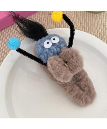 Limtula Adorkable Clown Furry Hair Claw Clips Colorful Hair Jaw Clip Furry Hair Catch Barrettes Ponytail Holder Hair Props Gray coffee - Buy Online on GoSupps.com