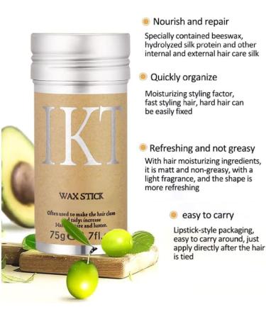 Hair Finishing Wax Hair Wax Stick Professional Broken Hair Shaping Gel Hairstyling Moisturizing Wax 75g - Buy Online on GoSupps.com