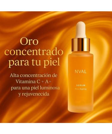  NUAL NVAL - Vitamin C and Hyaluronic Acid Serum 30ml / Reduces wrinkles improves skin tone - Skincare serum - Buy Online on GoSupps.com