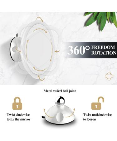 TOUCHBeauty 7X Rechargeable LED Makeup Mirror | 6.7 Inch Waterproof Lighted Shower Mirror with Locking Suction Cup | Wall Mirror TB-1779 - Buy Online on GoSupps.com