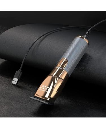 Pro Hair Clipper High-Power Motor Electric Hair Clipper USB Rechargeable Hair Clippers Lithium Battery Waterproof Barber Hair Trimmer for Men(Silver) - Buy Online on GoSupps.com