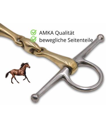AMKA Double Jointed Argentan Full Cheek Snaffle Bit 16mm - Premium Equestrian Gear for International Shipping - Buy Online on GoSupps.com