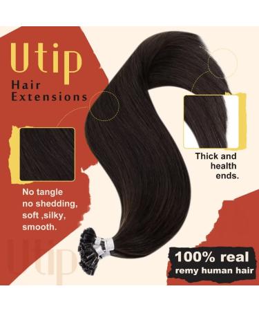 Buy Brown Bonding Hair Extensions - Real Remy Keratin Fusion #2 Darkest Brown 35cm 50g | International Shipping - Buy Online on GoSupps.com