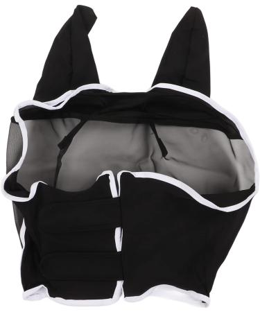 RiToEasysports Black Horse Eye Mask Stretchable Breathable & Removable Mesh Fly Mask with Ears for Ultimate Horse Protection - International Shipping Available - Buy Online on GoSupps.com