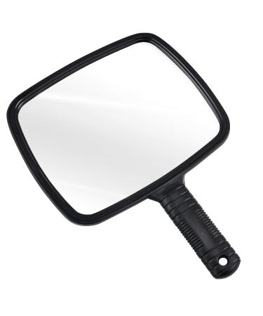 TRIXES Hand held Mirror - Salon Hairdresser Mirror - for Hairdressing and Beauty - for Professional Barbers - Wide Angle - 20 x 17.5cm Black - Buy Online on GoSupps.com