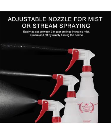 2 Pack 32 Oz Heavy Duty Plastic Spray Bottles - Red | All-Purpose Sprayer for Cleaning, Planting, Pet Care | Leak Proof, Adjustable Nozzle - Buy Online on GoSupps.com