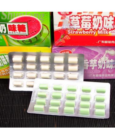 Taro milk candy Chinese specialty candy happy candy Festival candies soft candy delicious snack gift package chewy candy taro flavor watermelon flavor (Pineapple flavor 1 pieces) Pineapple flavor 1 pieces - Buy Online on GoSupps.com