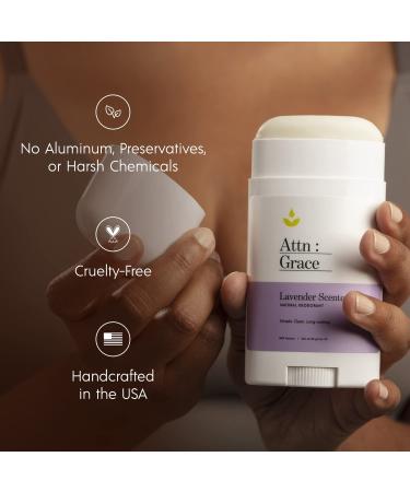 Grace Aluminum-Free Deodorant - All Natural Long Lasting Sweat Protection - Vegan & Cruelty-Free (Lavender) | Baking Soda Free - Buy Online on GoSupps.com