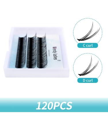 Individual Cluster Lashes C Curl 0.10mm 13mm 120Pcs | Soft 3D Effect DIY Eyelash Extensions - RR-13mm Clusters-YW-0.10-C - Buy Online on GoSupps.com