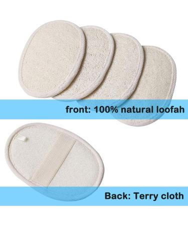Natural Luffa Sponge Set (6 Pieces) - Perfect for Bathing Spa & Showers | Eco-Friendly Exfoliating Pads for Men & Women - Buy Online on GoSupps.com