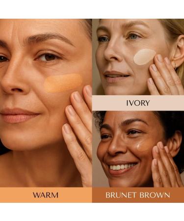 Foundation Cushion Moisturizing Concealer BB Cream Face Makeup Foundation Brighten Long-Lasting Waterproof Even Skin Tone Mushroom Head Air Cushion CC Cream (Ivory white) - Buy Online on GoSupps.com