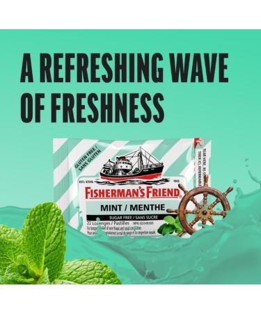 Fisherman s Friend Sugar Free Mint | For Temporary Relief of Cough Sore Throat & Nasal Congestion | 24 Packs of 22 Lozenges (528 Total Count) - Buy Online on GoSupps.com
