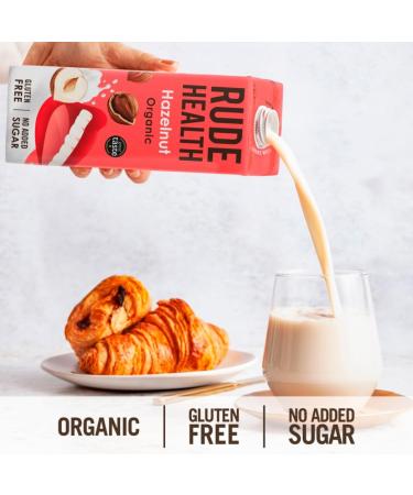 Rude Health Organic Hazelnut Drink 1000ml - Dairy-Free Gluten-Free & Vegan | International Shipping Available - Buy Online on GoSupps.com