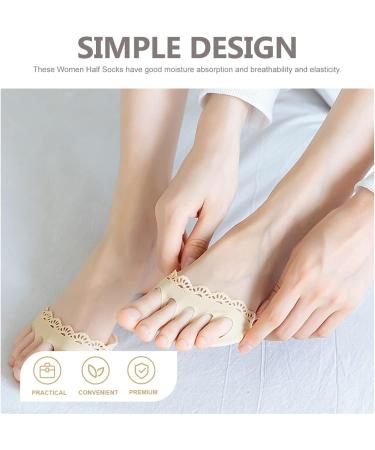 Buy 2 Pairs Tabi Socks - Summer Invisible Toe Socks for Women | High Heel & Sweat Absorbing Half Socks - Buy Online on GoSupps.com