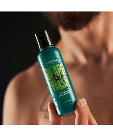 Men Rock Invigorating Beard Shampoo - Stimulate Growth & Hydrate with Sicilian Lime & Caffeine 100ml - Buy Online on GoSupps.com