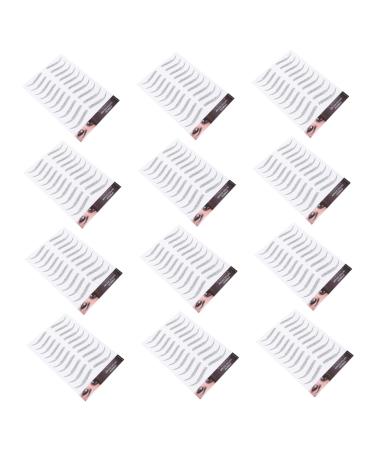 BIUDECO 12 Sheets Rhinestone Picker Transfer Stickers Fake Eyebrow Stickers Artificial Eyebrows 21x15cm Black