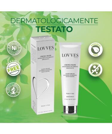 Lovves Hand Cream - Nourishing Natural Cosmetics for Youthful Hands | Moisturizing & Repairing | 100ml - Buy Online on GoSupps.com