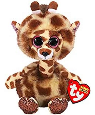 Ty UK Ltd 2005080 Gertie Giraffe - Beanie Boos Stuffed Animal Multicoloured 15cm Giraffe Gertie