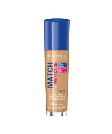 Rimmel London Match Perfection Foundation Spf20 103 True Ivory 30ml